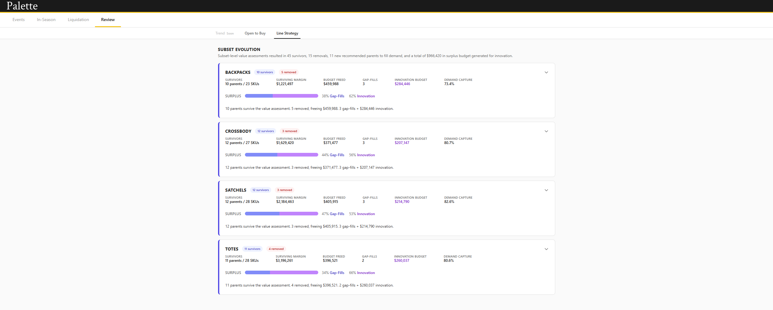 Palette portal — Review & Planning